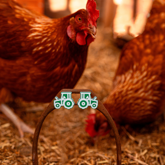 TRACTOR | GREEN STUD EARRINGS